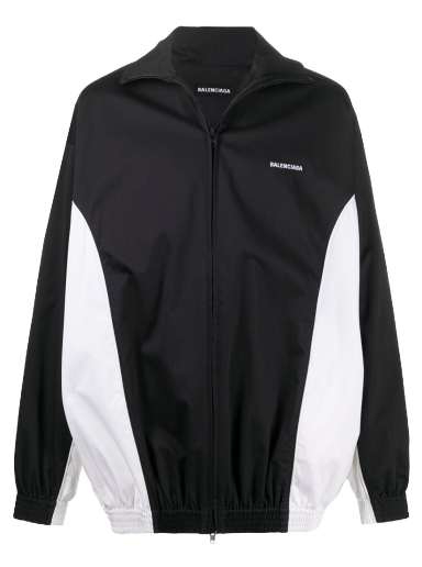 Tuulitakki Balenciaga Logo Zip Up Windbreaker Jacket Musta | 622301TBP018065