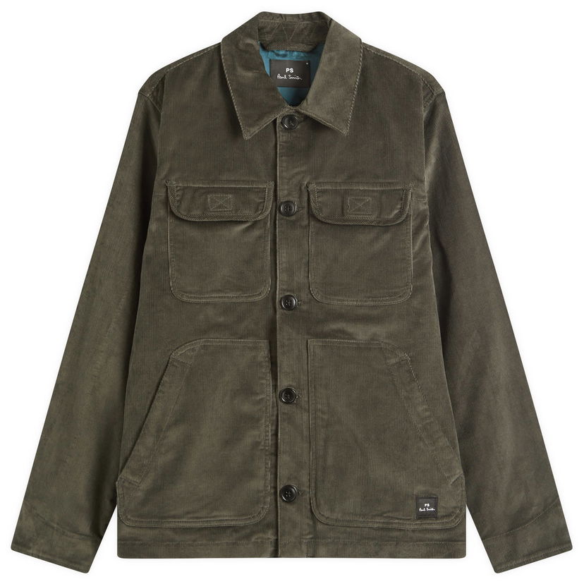 Takki Paul Smith PS Paul Smith Four-Pocket Corduroy Overshirt Vihreä | M2R-021Z-N22223-38