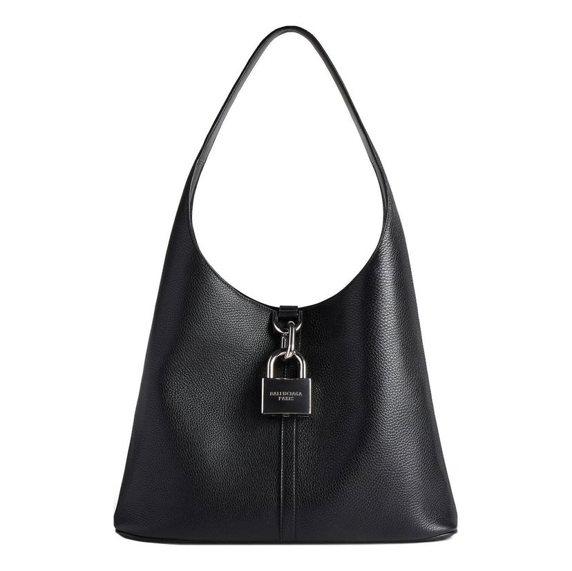 Olkalaukku Balenciaga Balenciaga Locker Medium Hobo Bag Musta | 7716362AAWC1000