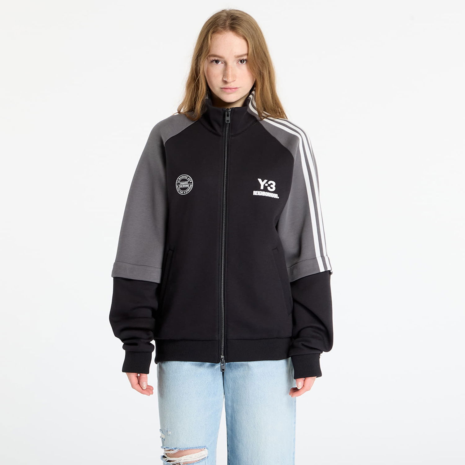 Huppari Y-3 Y-3 x Neighborhood Track Top Harmaa | JW6993, 0