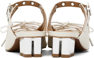 Tennarit ja kengät GANNI GANNI Lace-Up Mules Valkoinen | S2966, 1