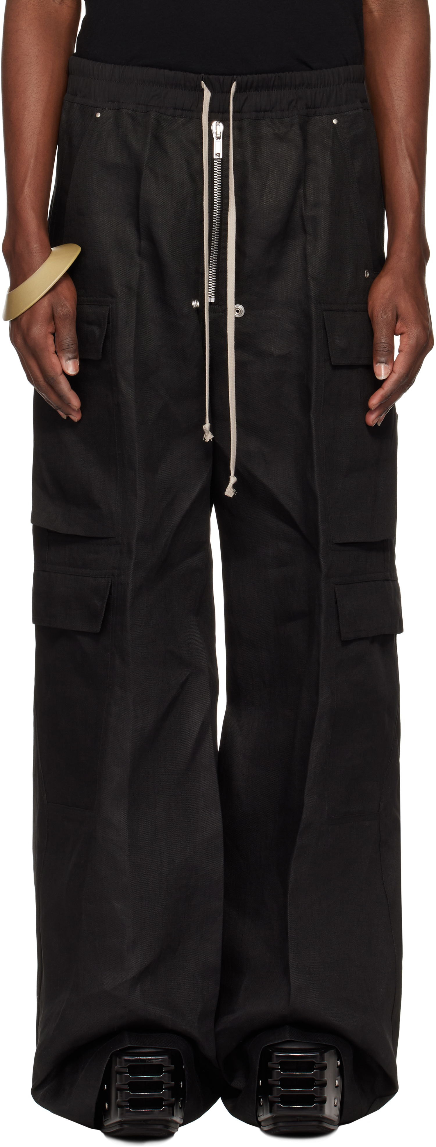 Cargo housut Rick Owens Rick Owens Hollywood Cargobela Cargo Pants Musta | RU01E5339 TWL, 0
