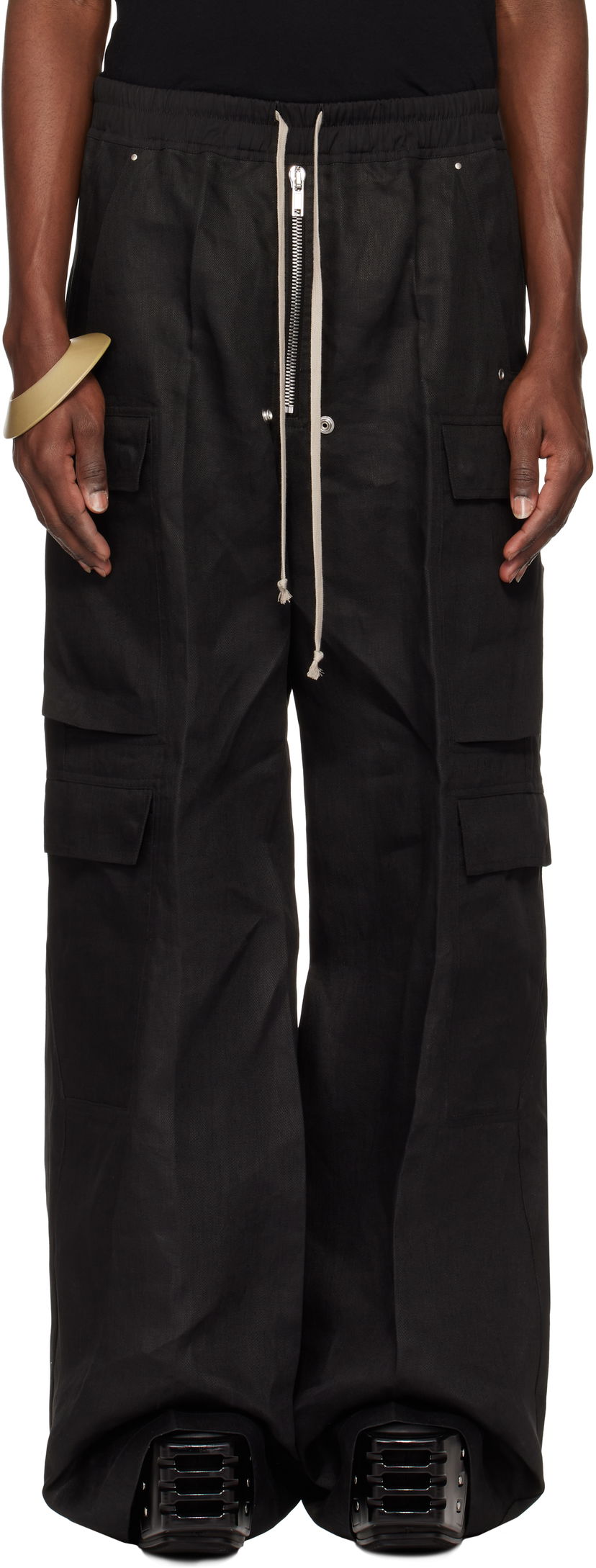 Cargo housut Rick Owens Rick Owens Hollywood Cargobela Cargo Pants Musta | RU01E5339 TWL