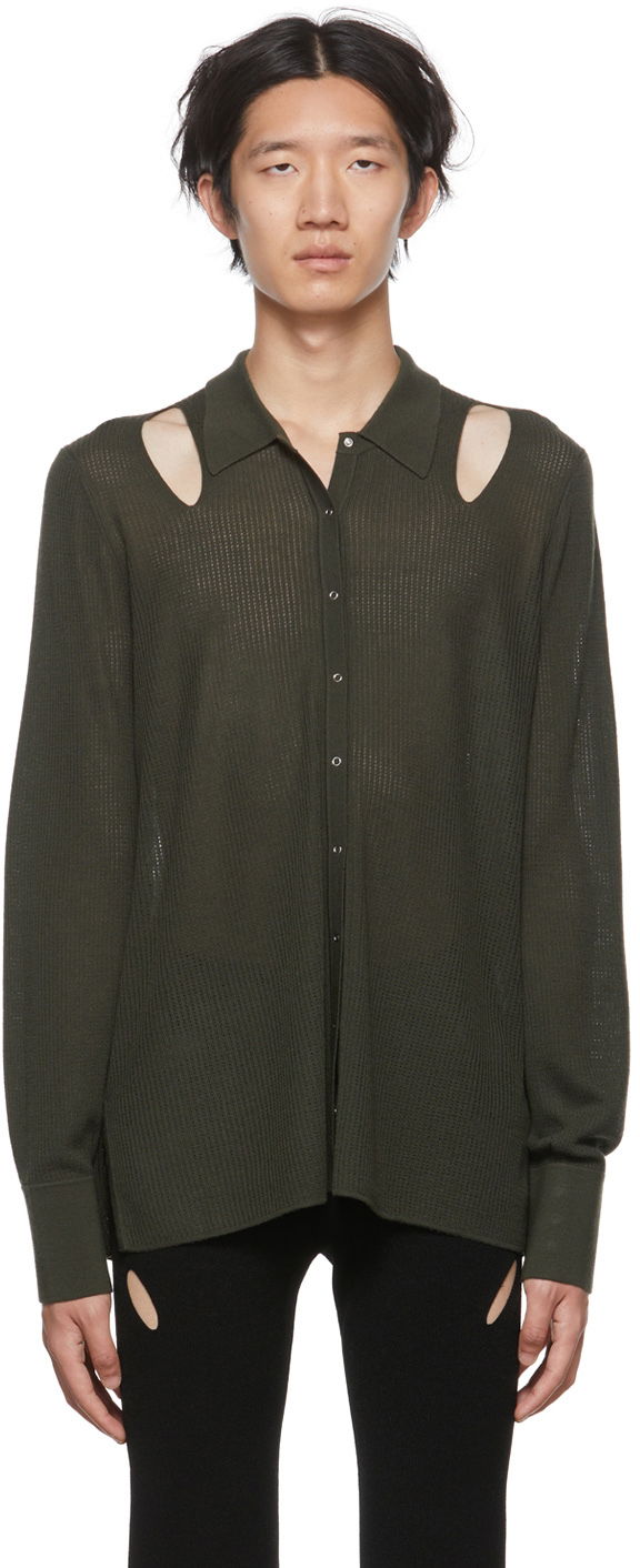 Paita Dion Lee Cutout Long Sleeve Cardigan Vihreä | C7088P22