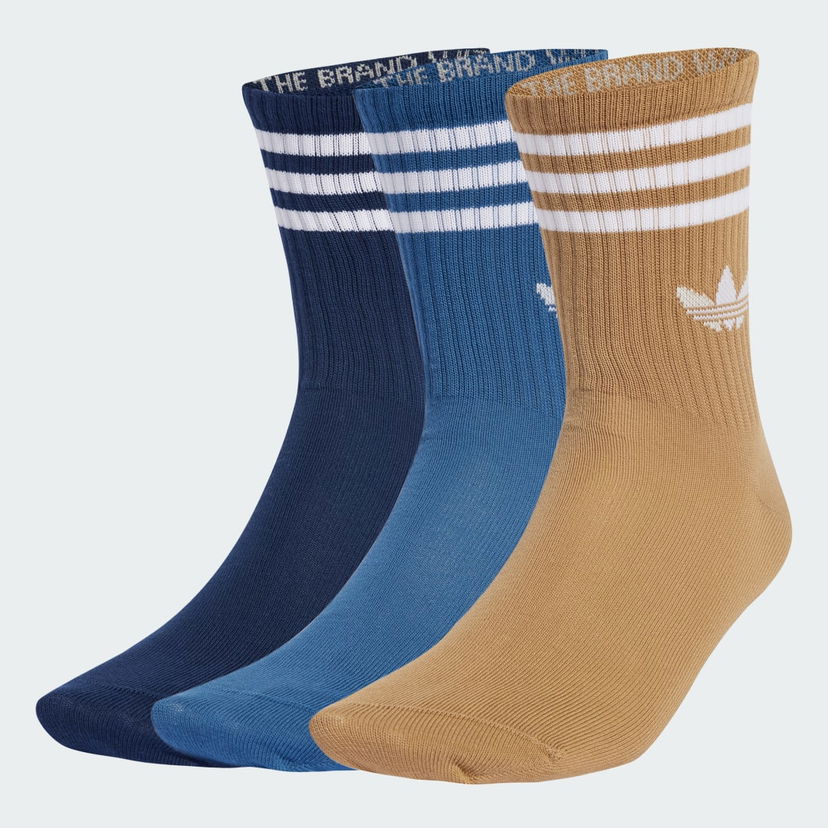 Sukat adidas Performance 3-Stripes Crew Socks - 3 Pairs Ruskea | JZ4941
