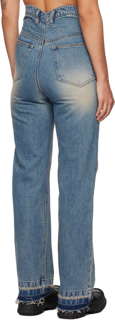 Jeans We11done We11done Distressed High-Waisted Jeans Sininen | WD-DP3-24-323-W-BL, 2