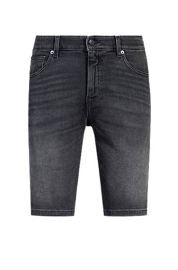 Jeans BOSS Delaware Slim-Fit Comfort-Stretch Denim Shorts Harmaa | 50540271