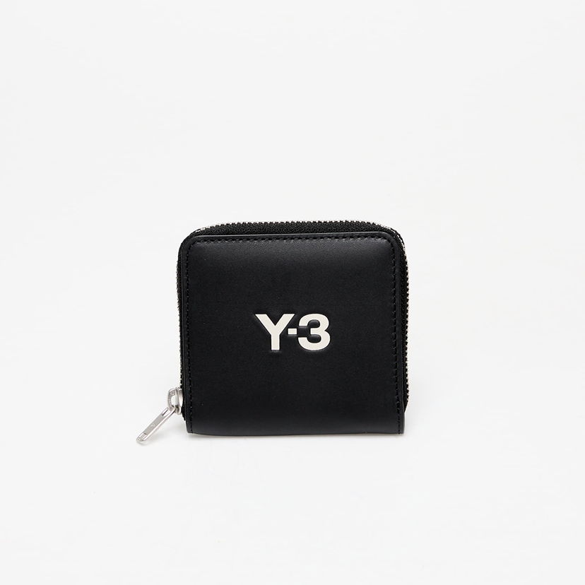 Lompakko Y-3 Black Leather Zip Wallet Musta | JN1727