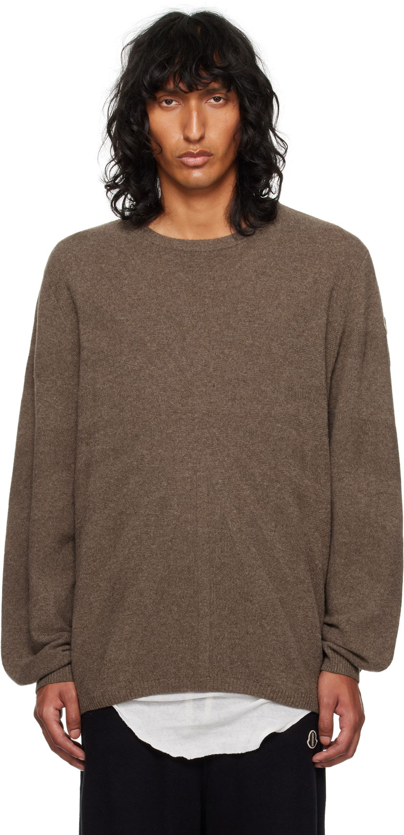 Villapaita Rick Owens Round Neck Sweater Harmaa | MU02D9C02 M4281