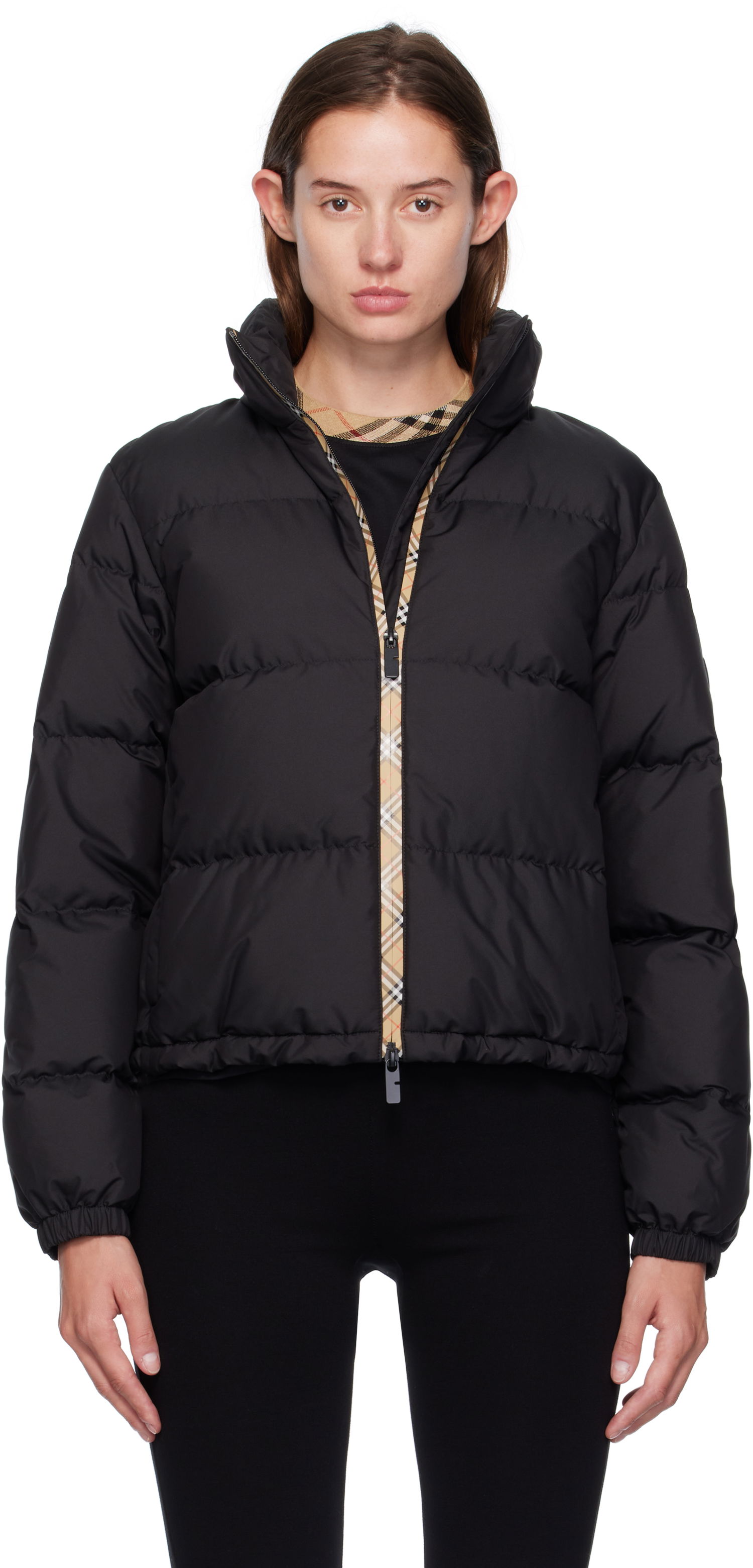 Puffer takki Burberry Ambleside Down Puffer Jacket Musta | 8113822, 0