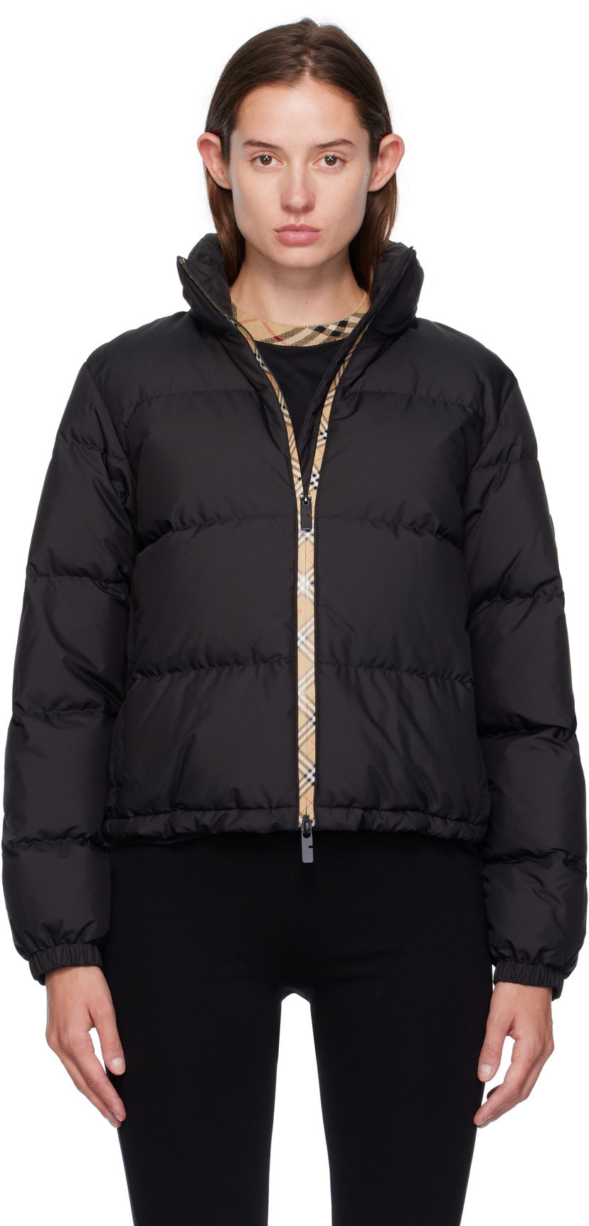 Puffer takki Burberry Ambleside Down Puffer Jacket Musta | 8113822