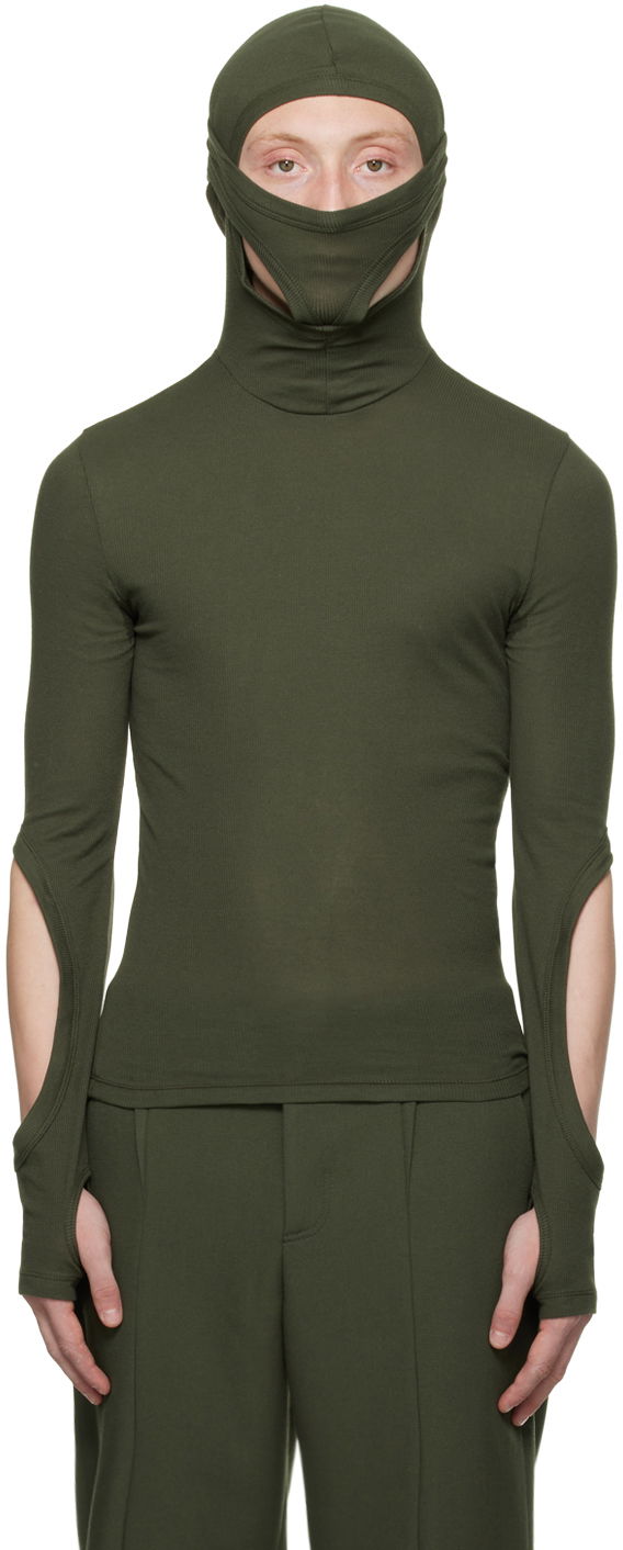 Villapaita Dion Lee Dion Lee Interlock Mask Turtleneck Top Vihreä | C3078F22