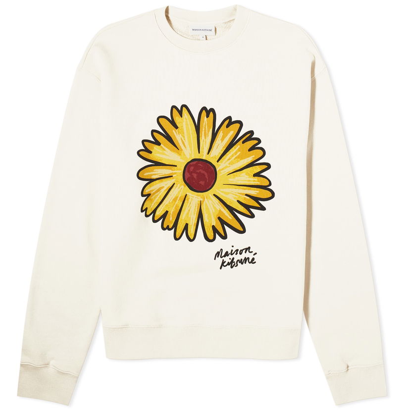 Huppari MAISON KITSUNÉ Maison Kitsuné Floating Flower Crew Sweat Valkoinen | MM00317KM0321-P205