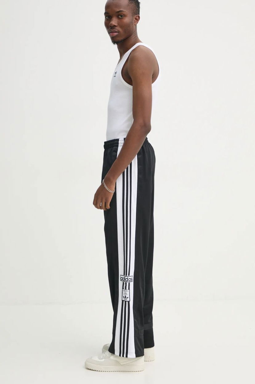 Verryttelyhousut adidas Originals Black Training Pants with Stripes Musta | JD4267