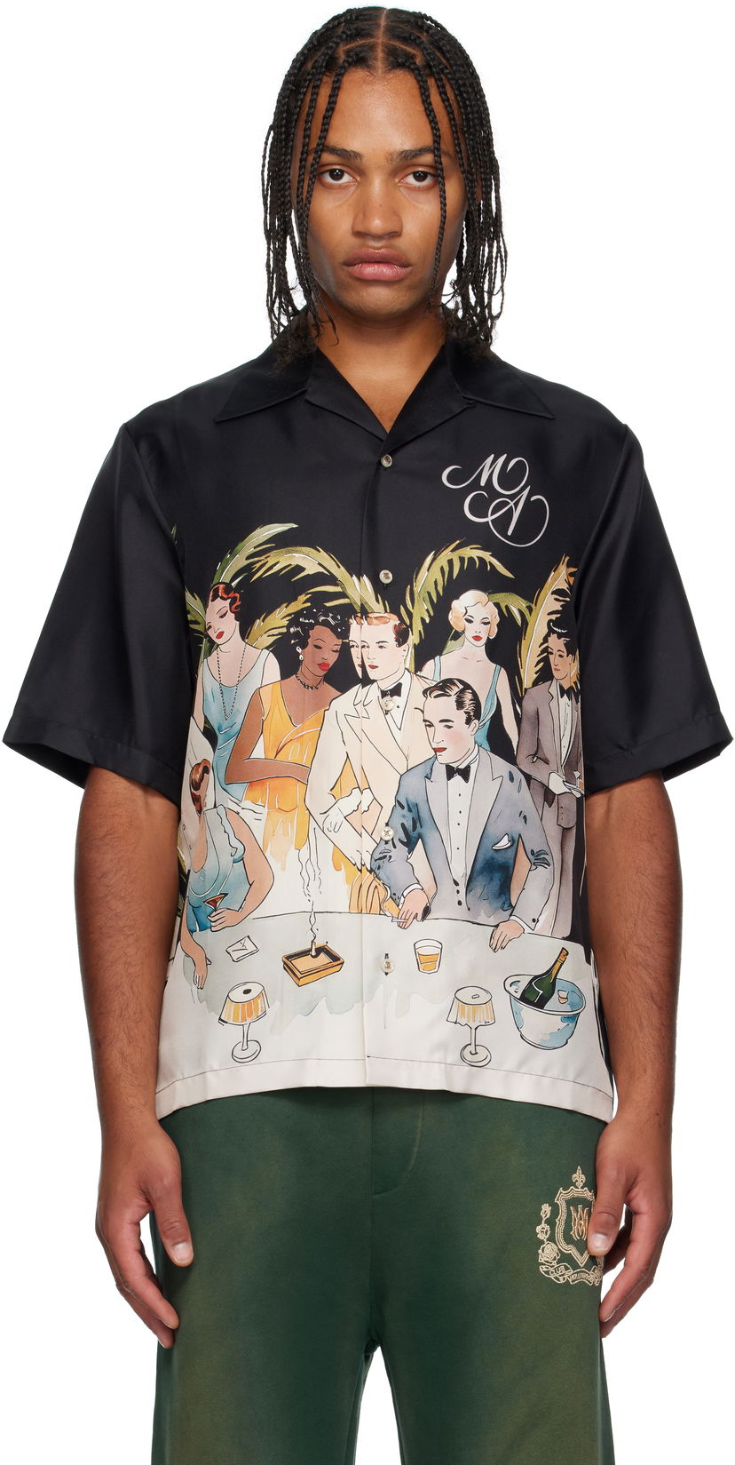Paita AMIRI AMIRI Bar Scene Resort Shirt Musta | AMSTCA1192