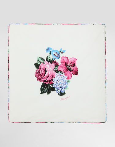 Huivi Dolce & Gabbana Dolce & Gabbana Floral Print Interlock Blanket Valkoinen | LNJAE7II7HTHA5MH, 0