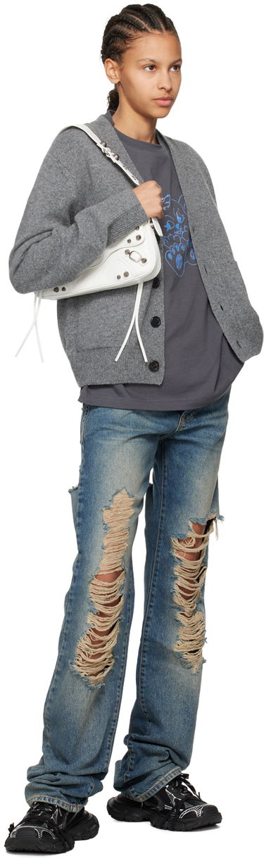 Villapaita We11done We11done Patch Pocket Cardigan Harmaa | WD-KC3-23-621-U-CH, 3