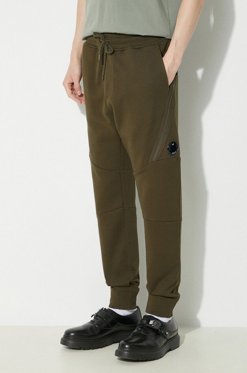 Verryttelyhousut C.P. Company Diagonal Raised Fleece Sweatpants Vihreä | 16CMSP084A005086W