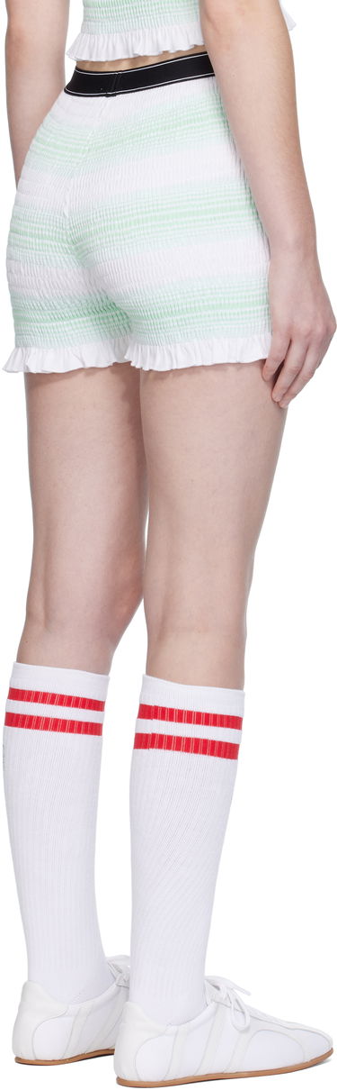 Shortsit Casablanca Casablanca Stripe Shirred Shorts Vihreä | WPF25-JTR-163-01, 2