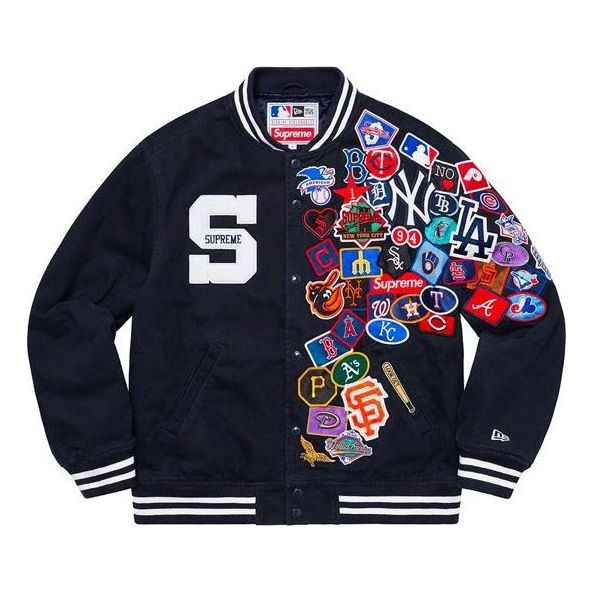 Bomber-takki Supreme New Era MLB Varsity Jacket Sininen | SUP-SS20-573