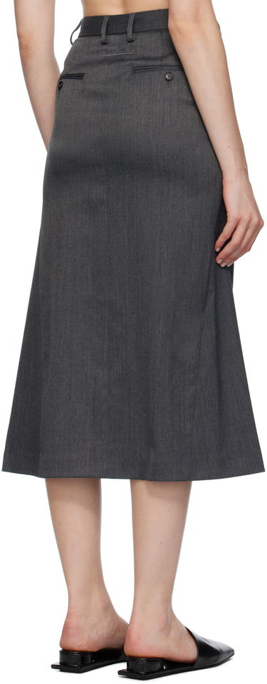 Hame Maison Margiela MM6 Maison Margiela Tailored Midi Skirt Harmaa | S52MI0021 S47848, 2