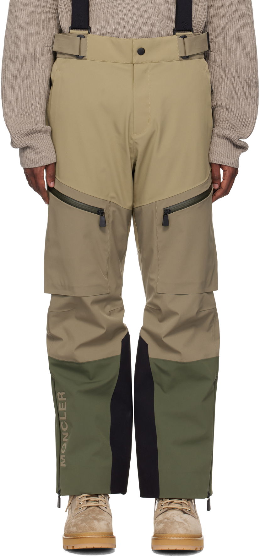 Cargo housut Moncler Moncler Grenoble Ski Trousers Vihreä | J20972G00004M4286