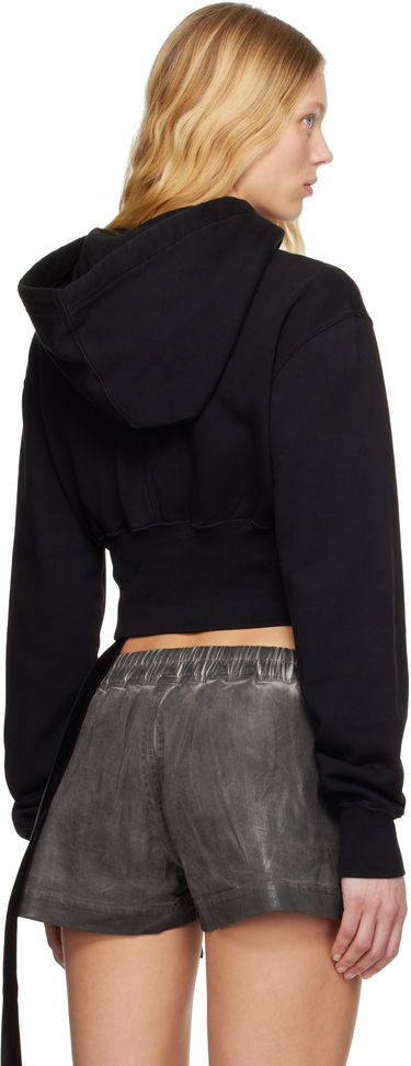 Huppari Rick Owens Rick Owens DRKSHDW Hollywood Tatlin Cropped Hoodie Musta | DS01E3220 FP, 2