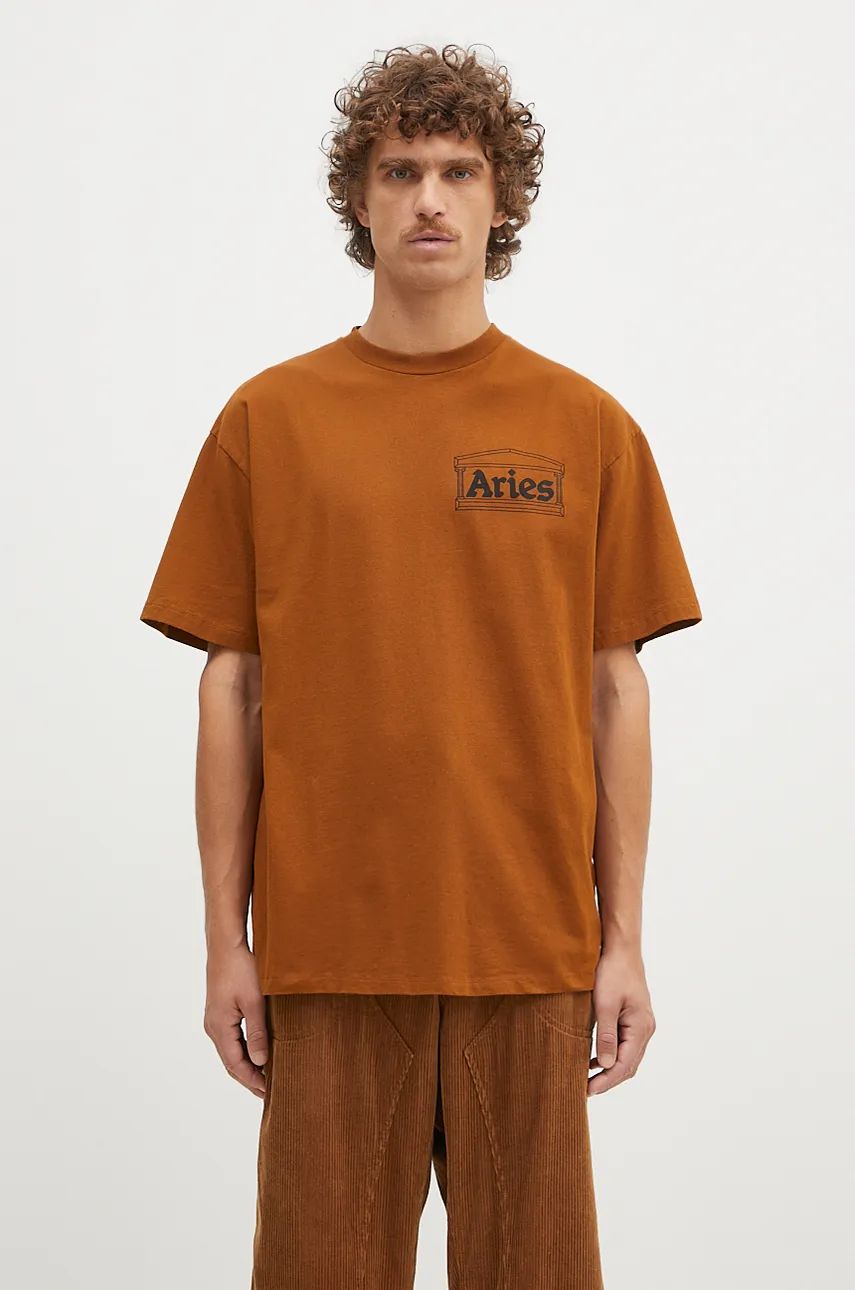 T-paita Aries Temple SS Tee T-Shirt Ruskea | AR6000002, 0