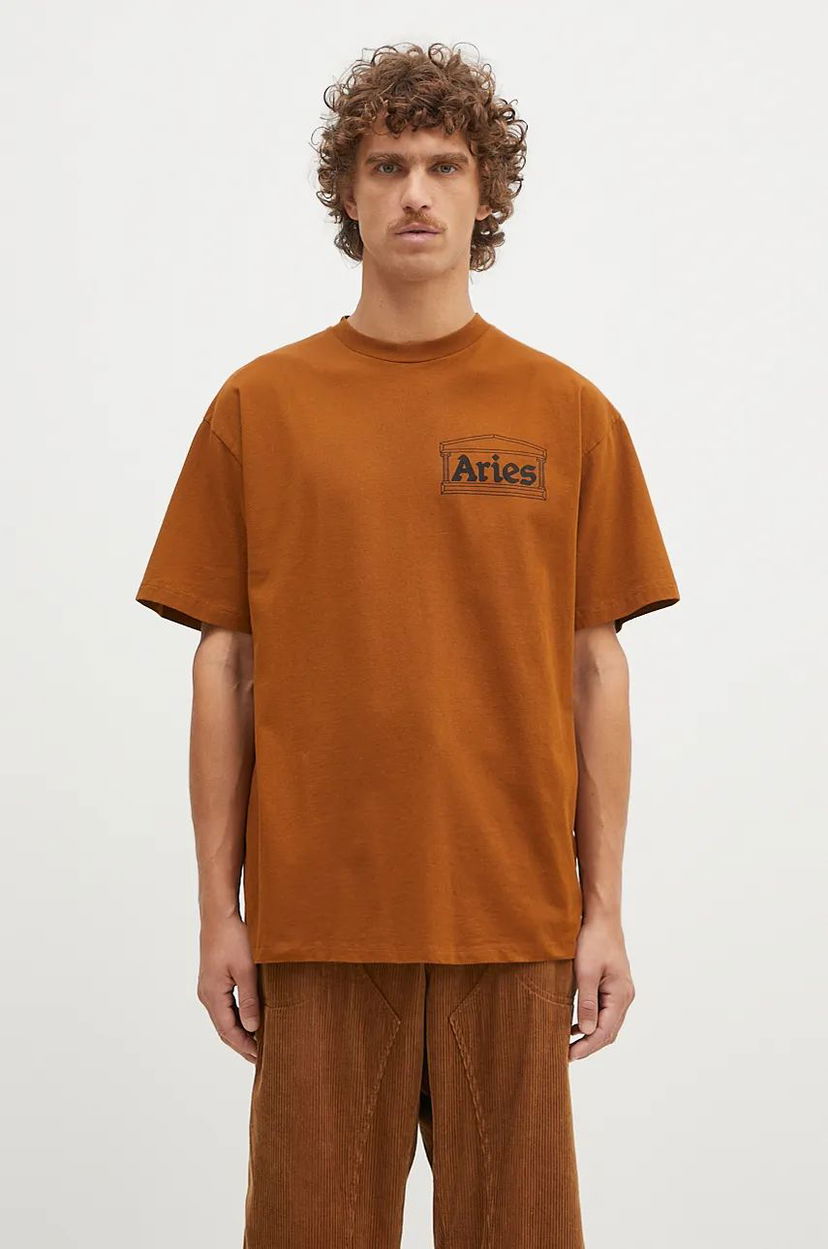 T-paita Aries Temple SS Tee T-Shirt Ruskea | AR6000002