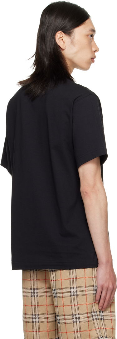 T-paita Burberry Burberry Gothic Logo Cotton T-Shirt Musta | 8116061, 2