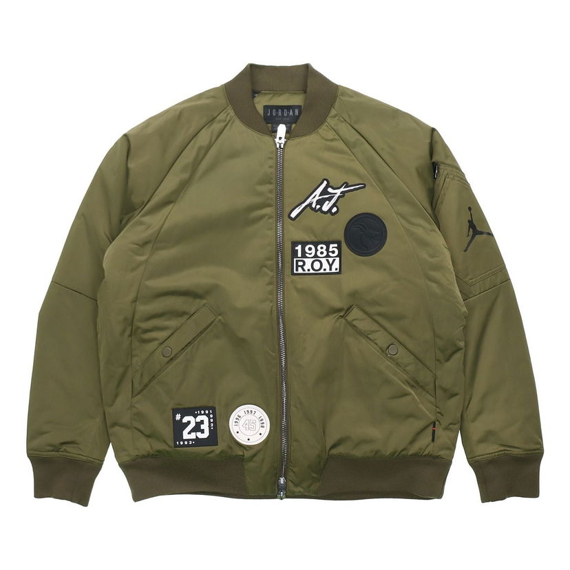 Bomber-takki Jordan Jordan MA-1 Aviator Jacket Vihreä | AV5999-395