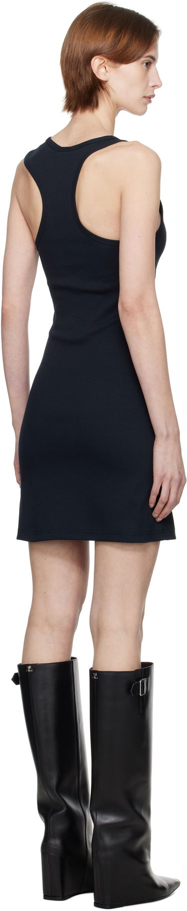 Mekko Courrèges Courrèges Double Buckle Rib Minidress Tummansininen | 125JRO550JS0194, 2