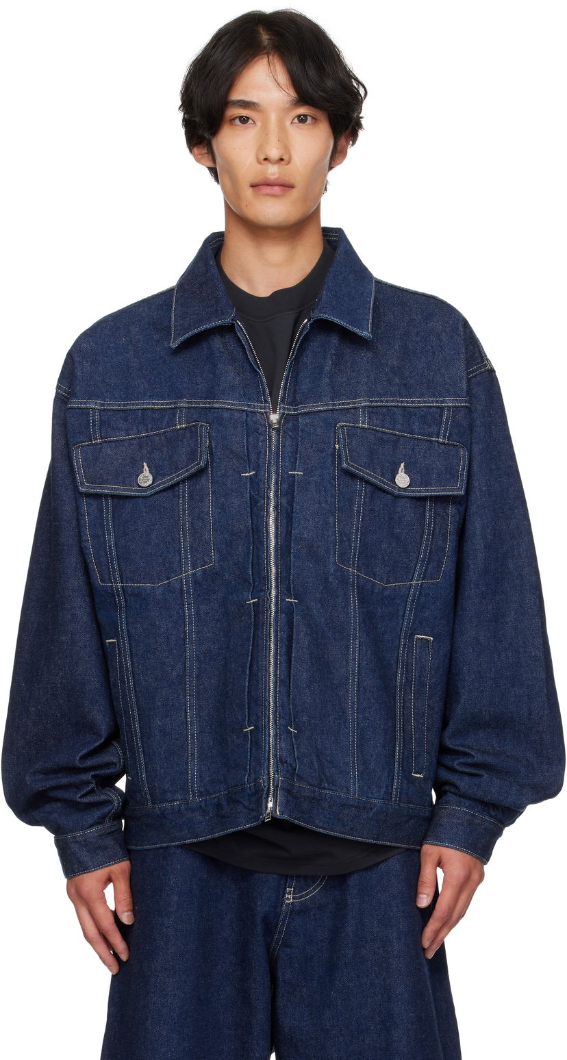Takki VETEMENTS VETEMENTS Hip-Hop Denim Jacket Sininen | UH76DJ250N