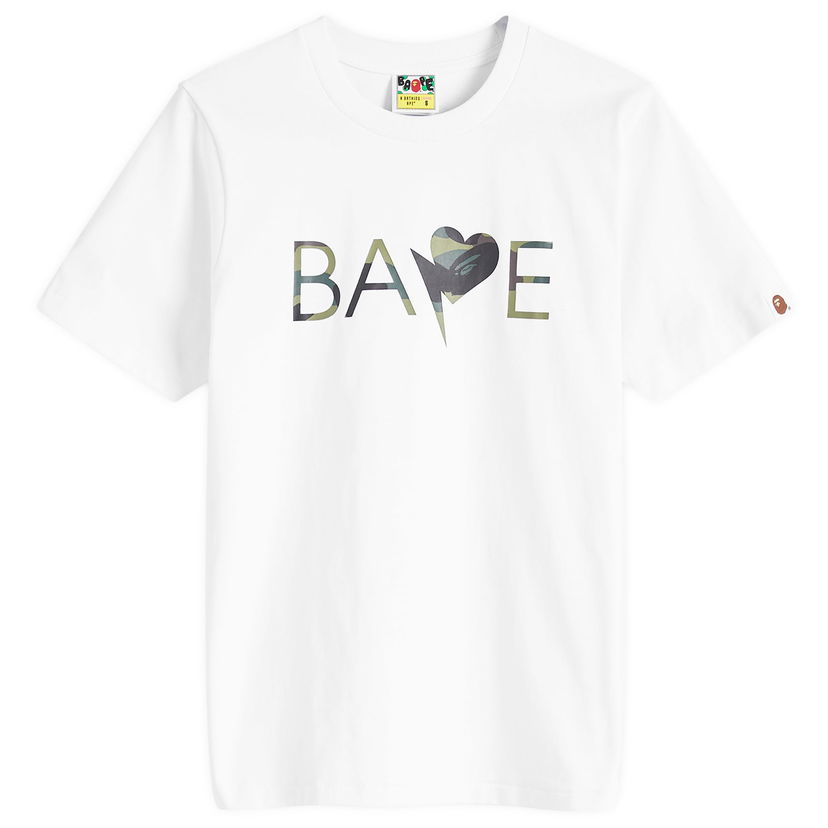 T-paita BAPE A Bathing Ape 1st Camo Heart Bapeogo T-Shirt Valkoinen | 001TEK302039L-WXG