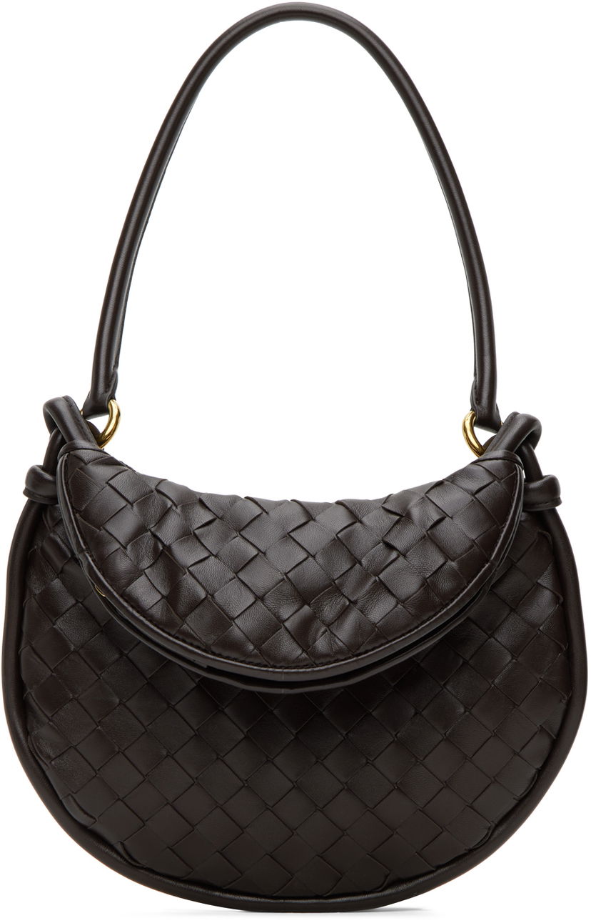 Käsilaukku Bottega Veneta Small Intrecciato Leather Shoulder Bag Ruskea | 776764 VCPP1