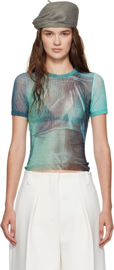 T-paita Jean Paul Gaultier Jean Paul Gaultier 'The Water' Baby Tee Vihreä | 25/03-W-TO313-M004P-5557, 0