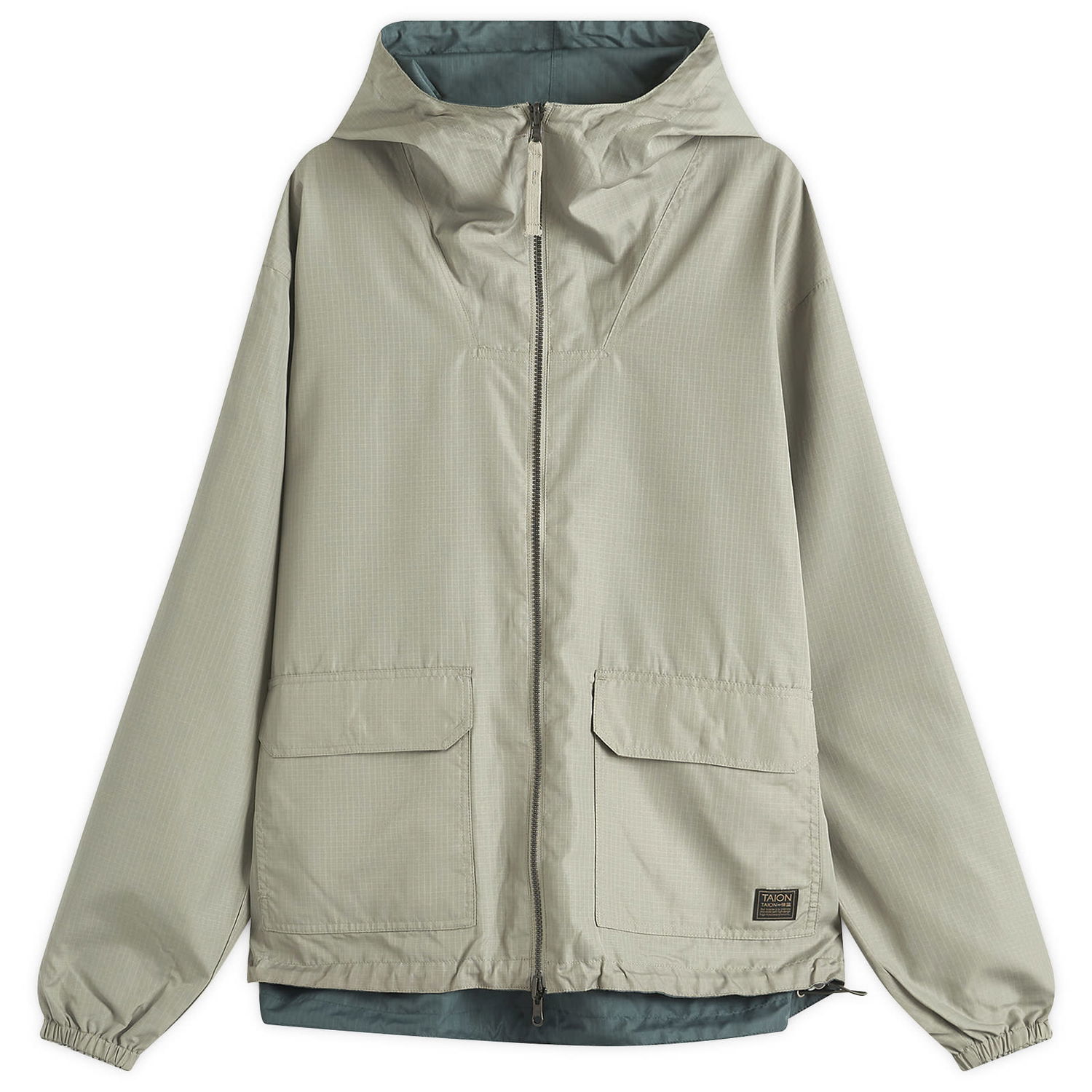 Tuulitakki TAION Reversible Parka Jacket with Zip Closure Beige | TAION-R106WZNDML-1-DSG, 1