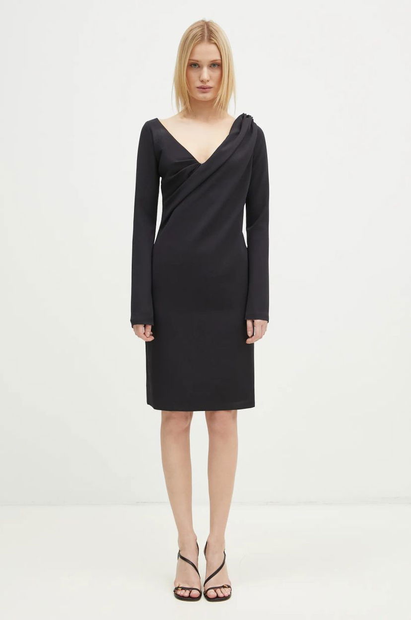 Mekko JW Anderson JW Anderson Shoulder Drape V-Neck Mini Dress Musta | DR0446.PG1573.999