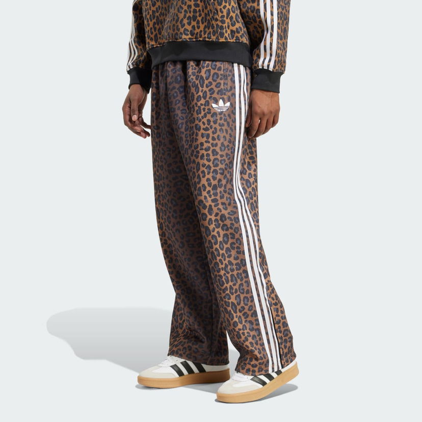 Verryttelyhousut adidas Performance Firebird Loose Leopard Track Pants Ruskea | JV7580
