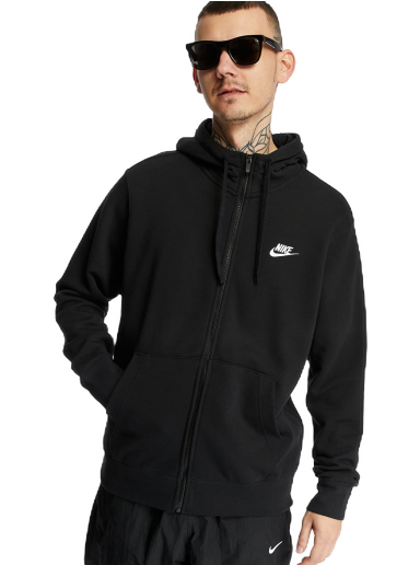Huppari Nike Sportswear Club Hoodie FZ Musta | BV2648-010