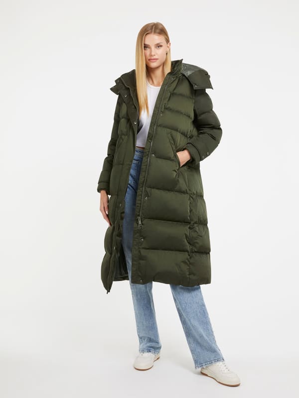 Puffer takki GUESS Real Down Long Musta | W3BL41WFSW2, 0