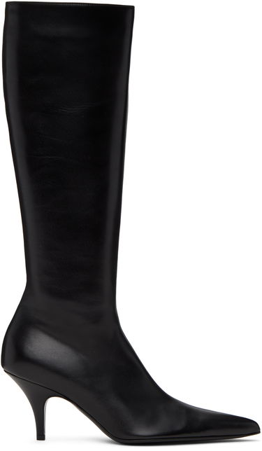Kengänhoito The Row The Row Sling Tall Kitten Heel Boots Musta | F1411-L68, 0