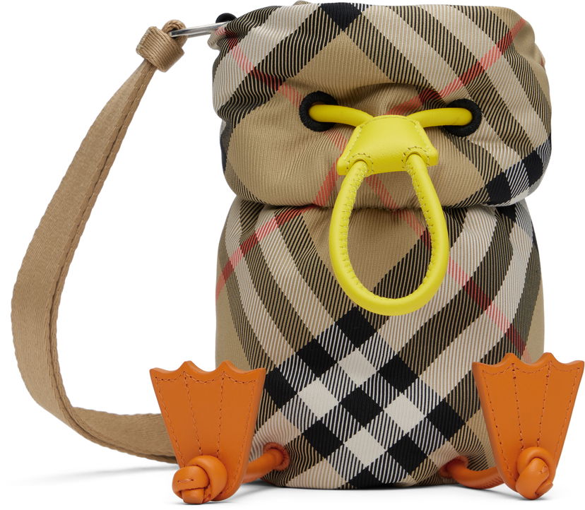 Olkalaukku Burberry Bottle Bag Duck Nylon Beige | 8089351