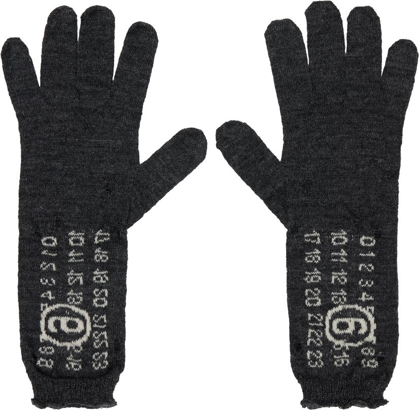 Käsineet Maison Margiela MM6 Maison Margiela Wool Knit Gloves Harmaa | S52TS0043 M13135