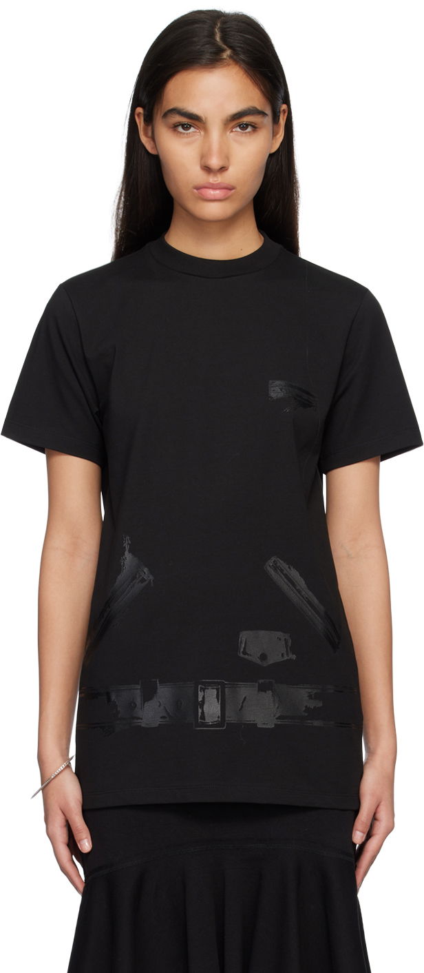 T-paita We11done Graphic Print T-shirt Musta | WD-TT1-23-798-U-BK