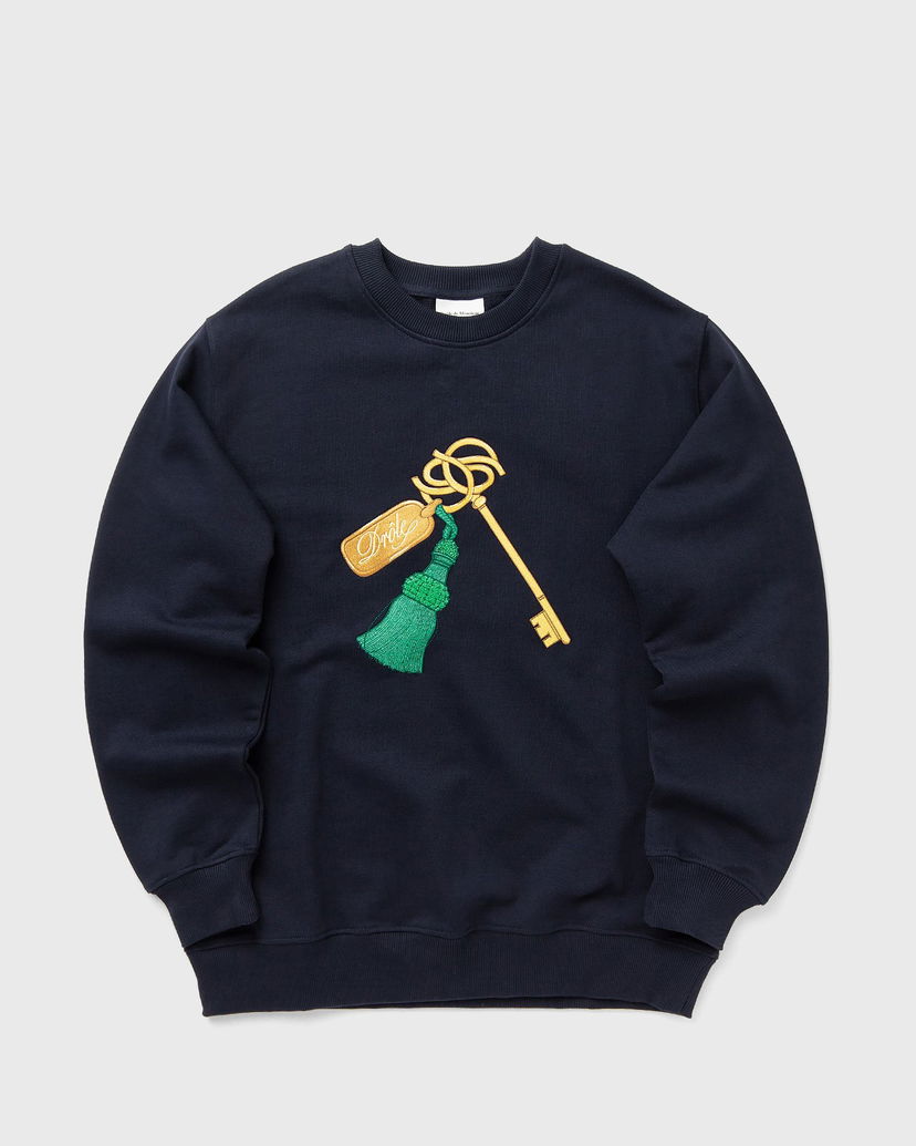Huppari Drôle de Monsieur Key Sweatshirt Tummansininen | H-SW173-CO127-NY