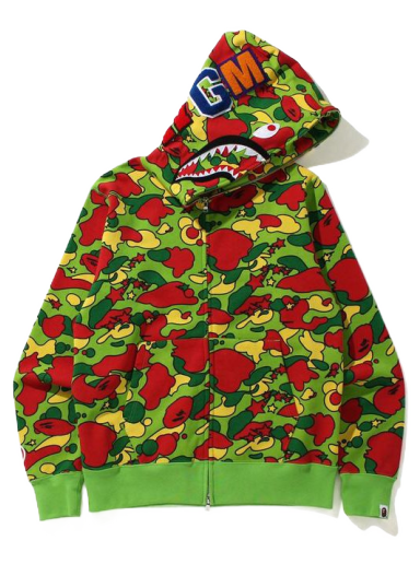 Huppari BAPE Sta Camo Shark Full Zip Hoodie Vihreä | 1H80-115-004