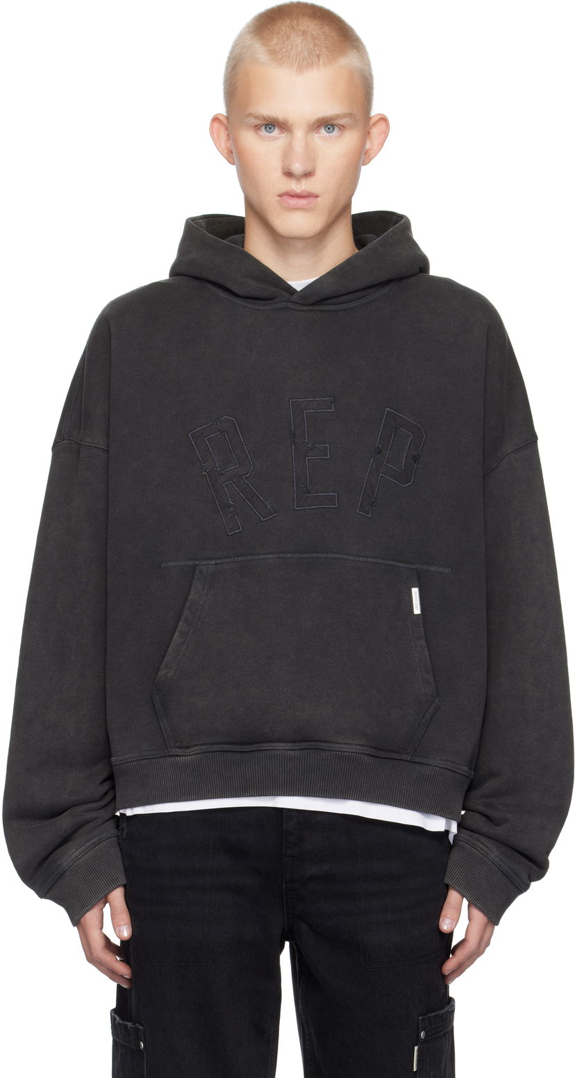Huppari Represent Clo Applique Hoodie Musta | MLM4256