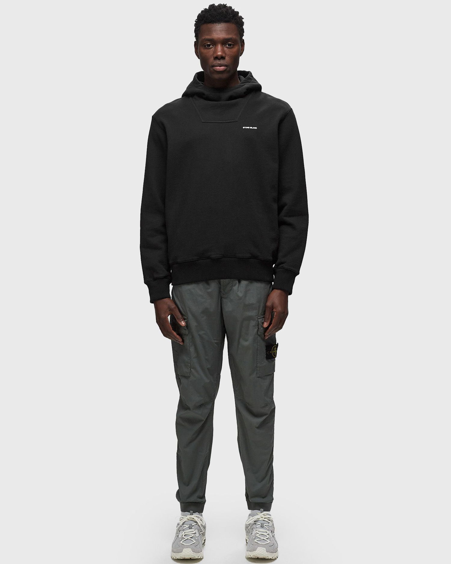 Huppari Stone Island Patch Hoodie Musta | 801561155.V0029, 1