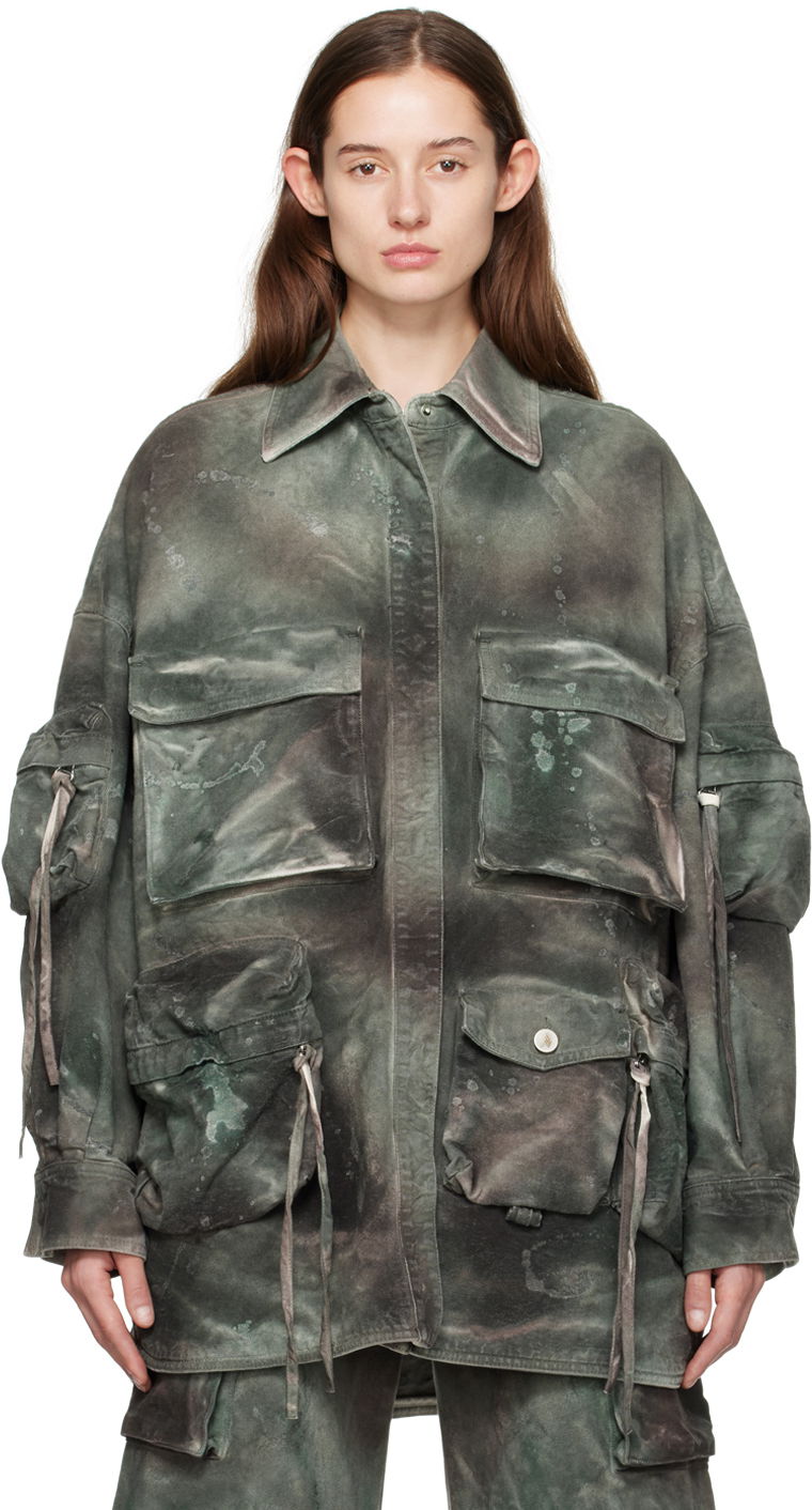 Paita The Attico Attico Fern Denim Jacket Vihreä | 241WCB48 D022